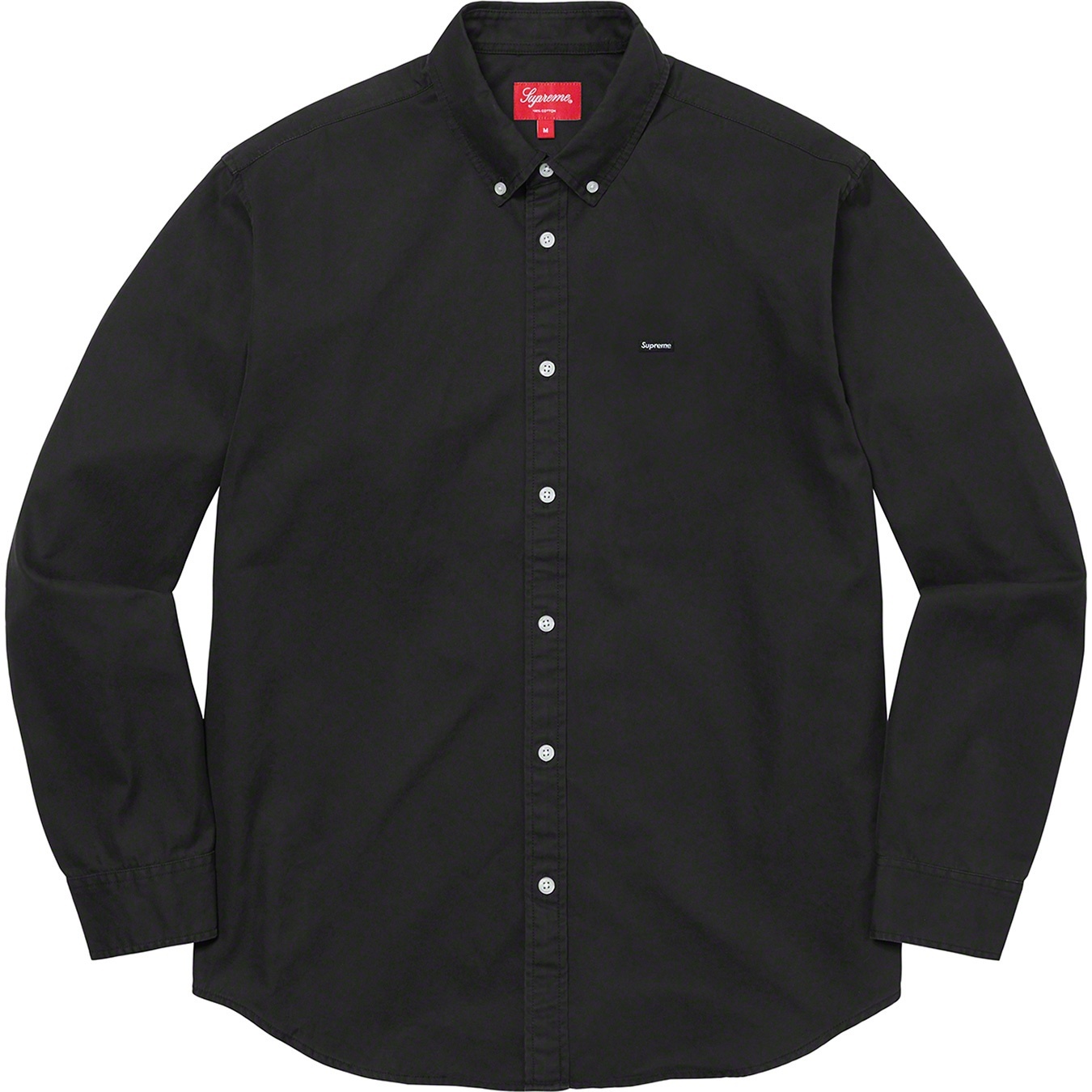 Supreme Small Box Twill Shirt (FW21) - Black - $128
