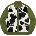 Supreme Cow Print Cardigan (FW21) - Moss