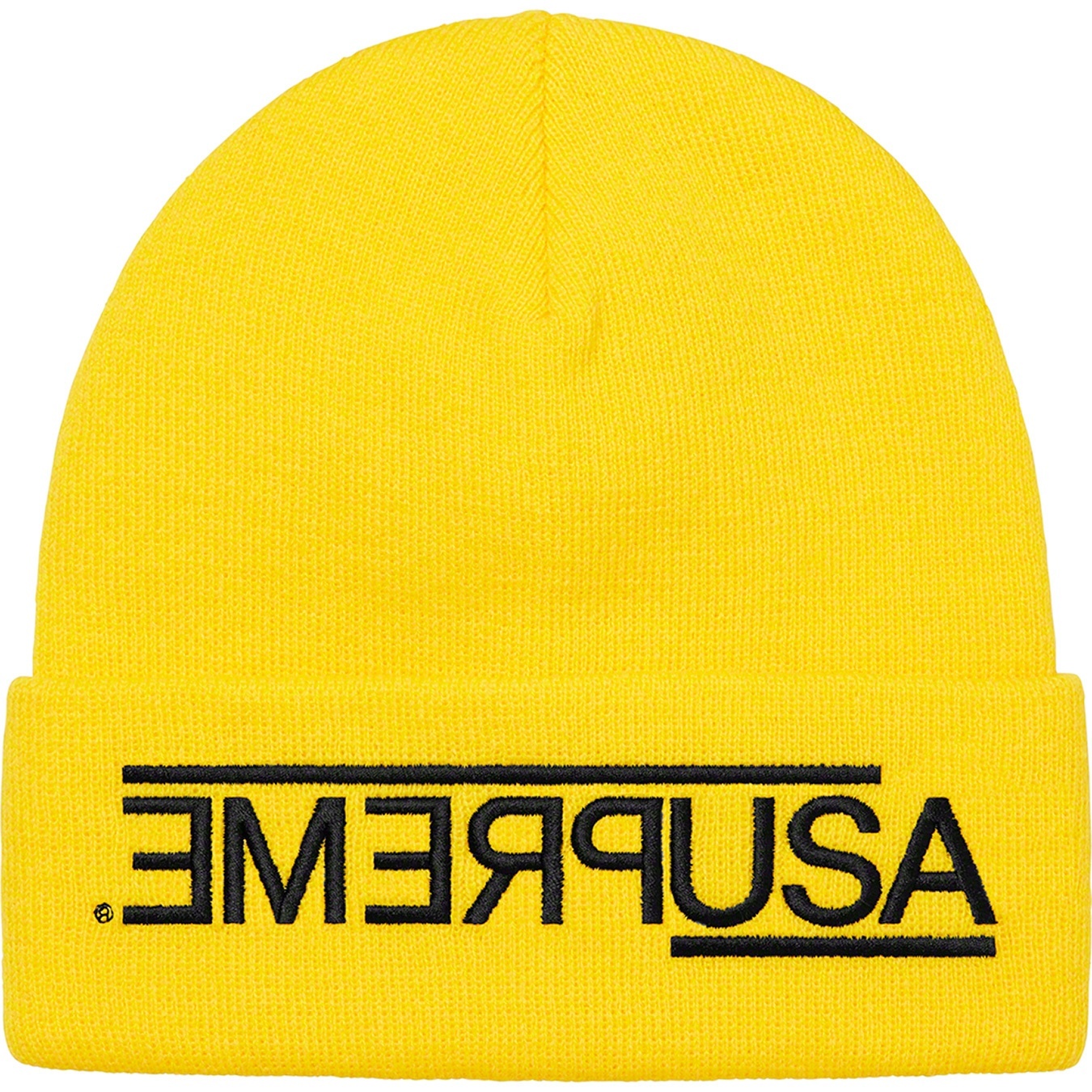 Supreme USA Beanie (FW21) - Yellow - $38
