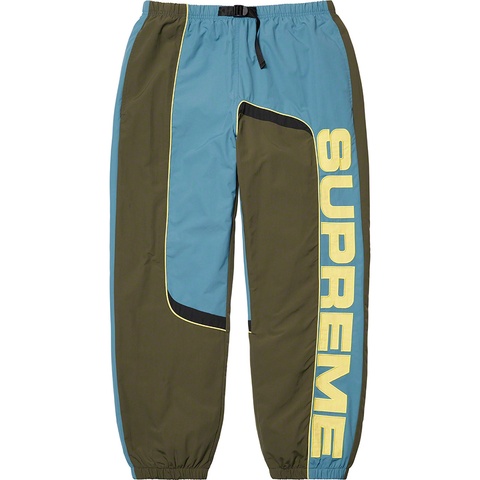 Supreme S Paneled Belted Track Pant - Olive