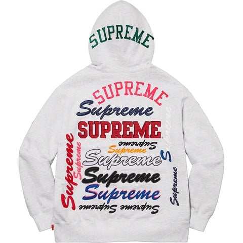 Supreme Multi Logo Hooded Sweatshirt - Ash Grey