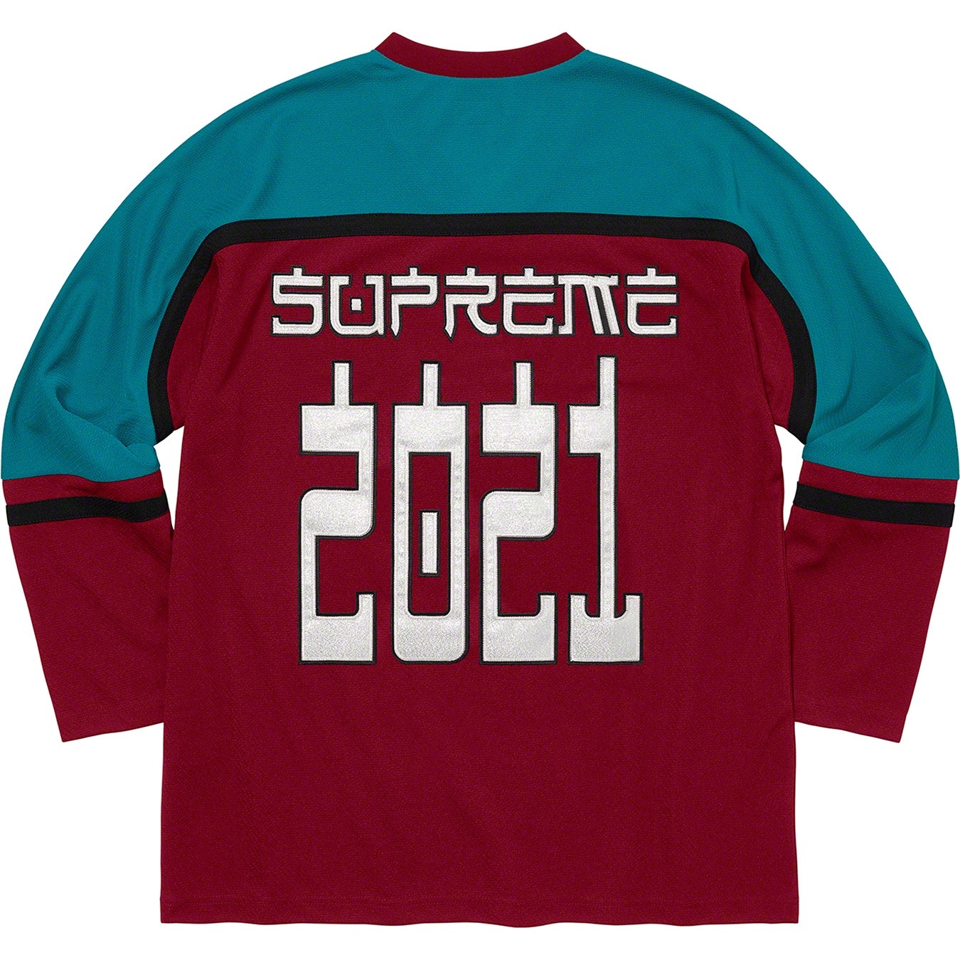 Supreme Demon Hockey Jersey (FW21) - Cardinal - $148