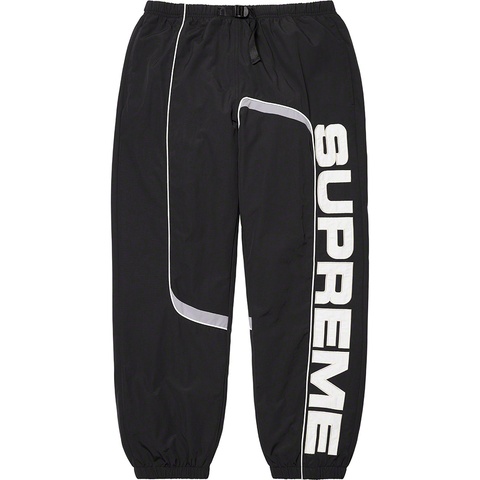 Supreme S Paneled Belted Track Pant - Black
