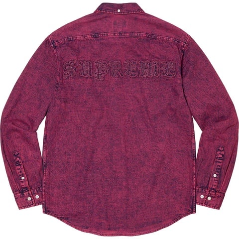 Supreme Appliqué Denim Shirt - Purple
