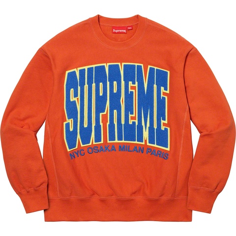 Supreme Cities Arc Crewneck - Burnt Orange