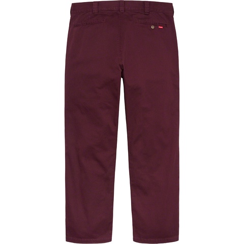 Supreme Work Pant - Burgundy