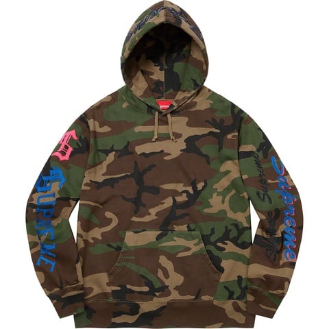Supreme Multi Logo Hooded Sweatshirt - Woodland Camo