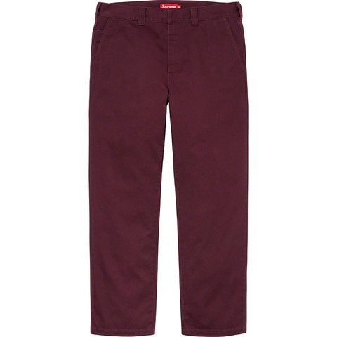 Supreme Work Pant - Burgundy