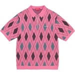 Supreme Argyle Zip Polo (FW21) - Dusty Magenta