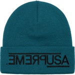 Supreme USA Beanie (FW21) - Work Teal