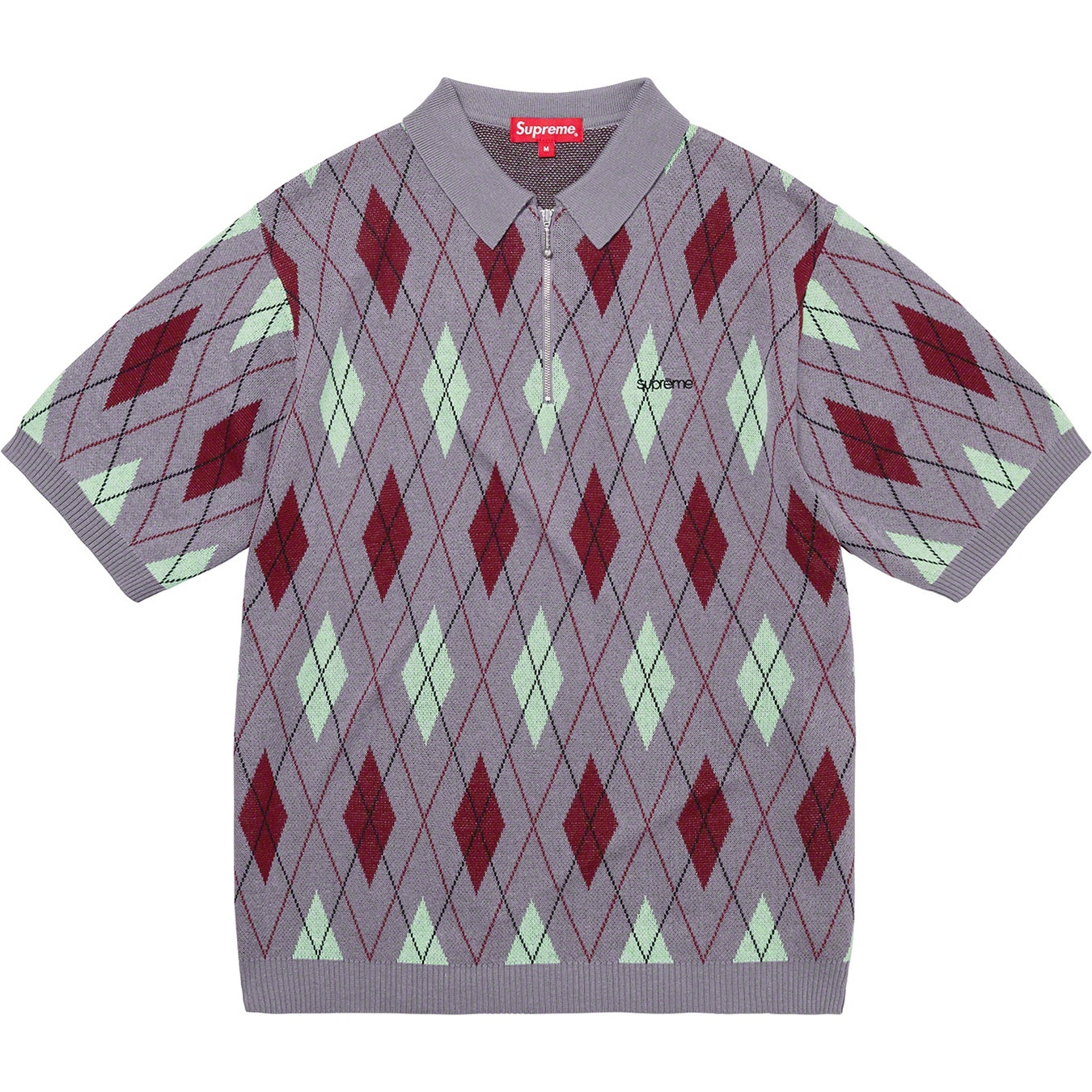 【モーガン蔵人着用】supreme 2021ss Hex Zip Up Polo Supreme Hex Zip Up Polo (SS21) - $128