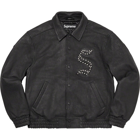 Pebbled Leather Varsity Jacket - fall/winter 2021 - Supreme