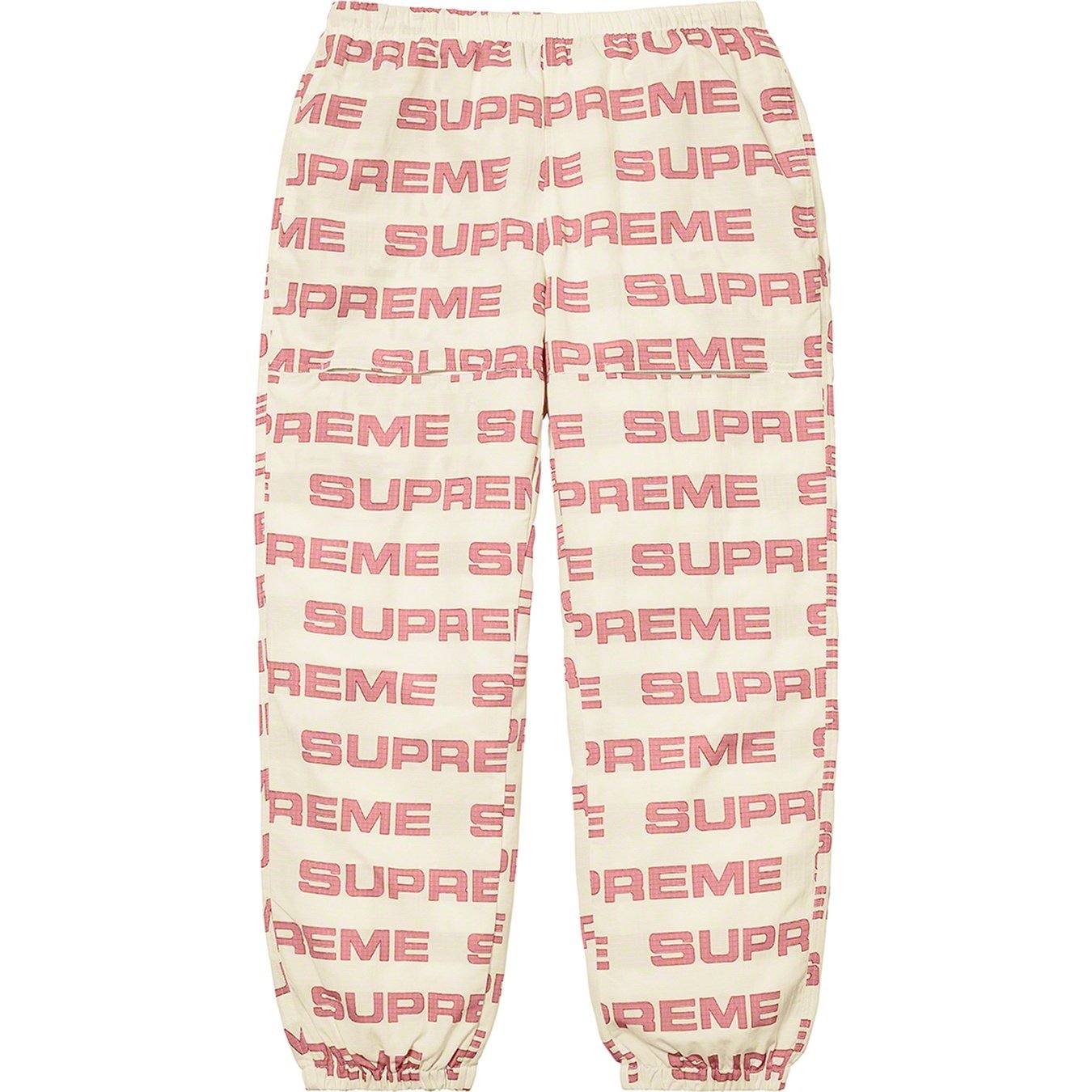 Supreme Logo Ripstop Track Pant (FW21) - Natural - $138