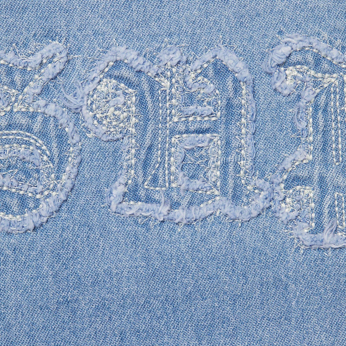 Supreme Appliqué Denim Shirt (FW21) - Blue - $138