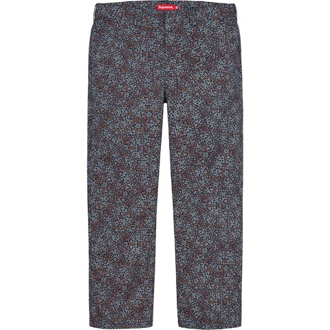 Supreme Work Pant - Light Navy Floral Cards