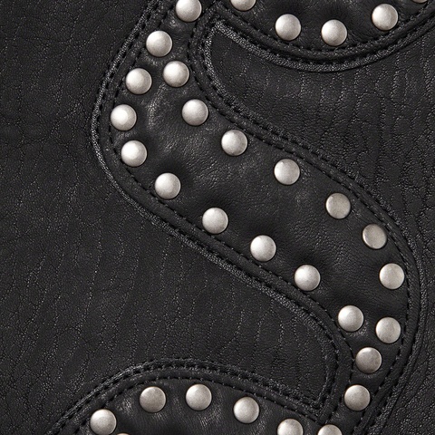 Supreme Pebbled Leather Varsity Jacket - Black