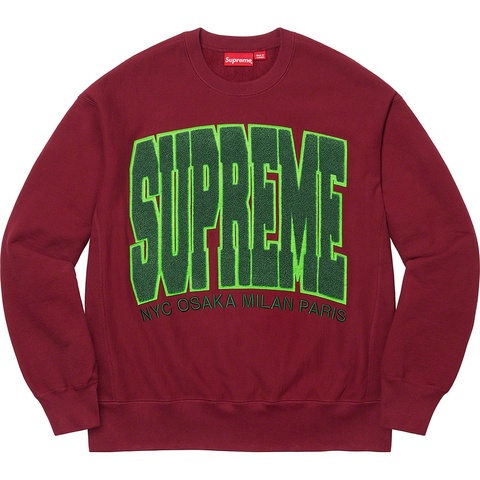 Supreme Cities Arc Crewneck - Cardinal