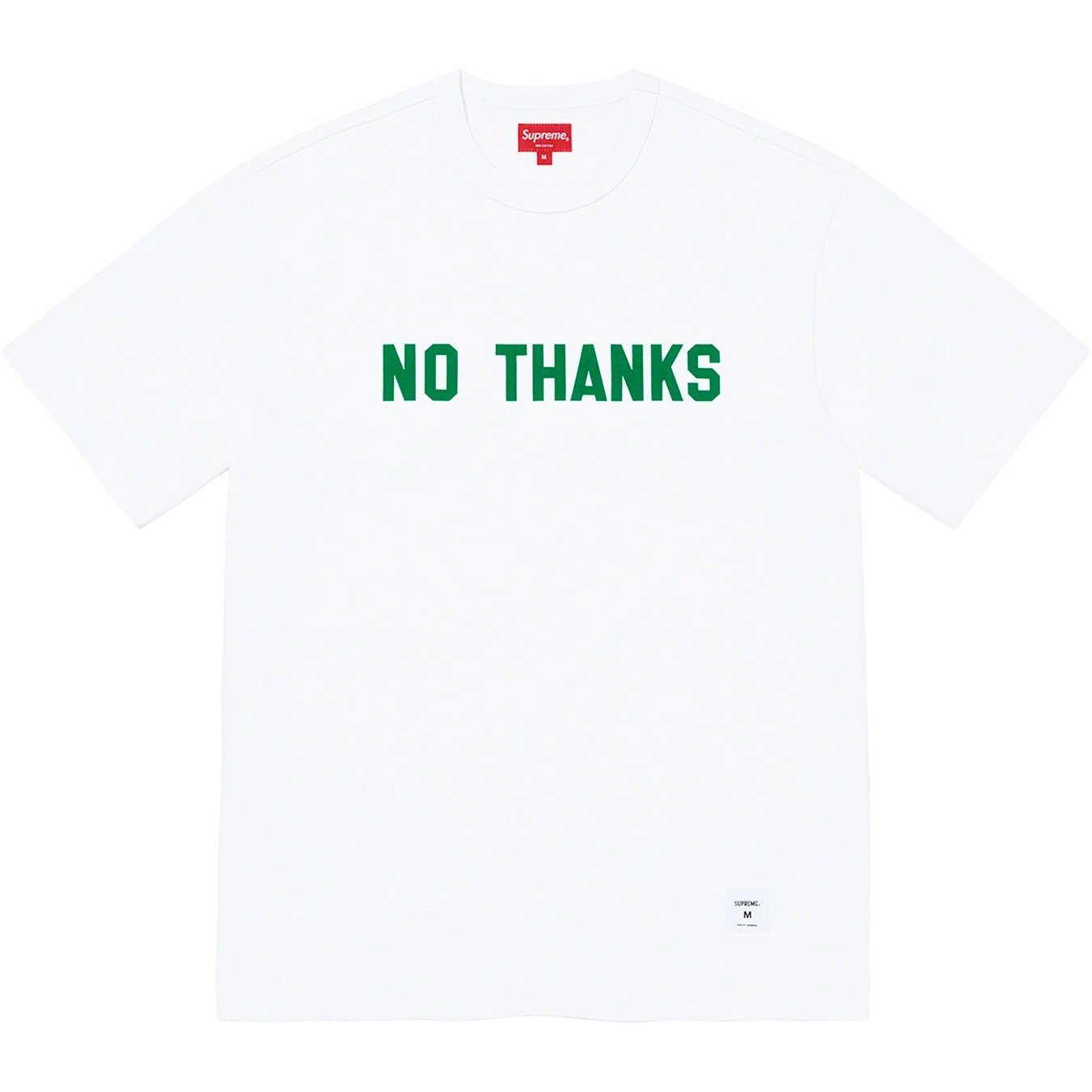 Supreme No Thanks S S Top (FW21) - White - $68