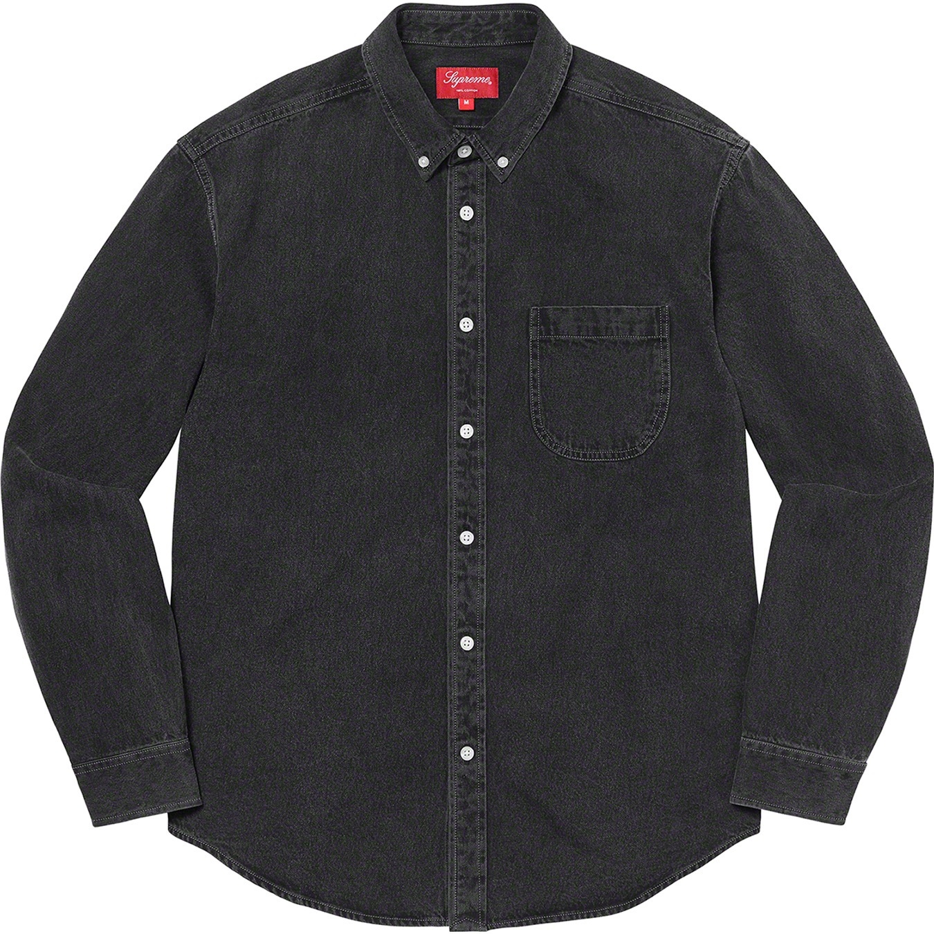 Supreme Appliqué Denim Shirt (FW21) - Black - $138