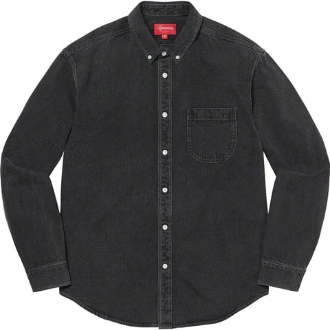 Supreme Appliqué Denim Shirt - Black