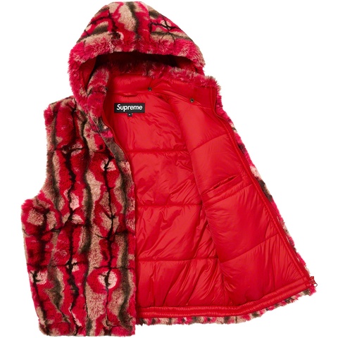 Faux Fur Hooded Vest - fall/winter 2021 - Supreme
