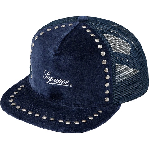 Studded Velvet Mesh Back 5-Panel - Supreme