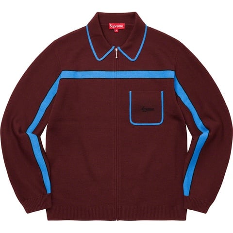 Chest Stripe Zip Up Cardigan - fall/winter 2021 - Supreme