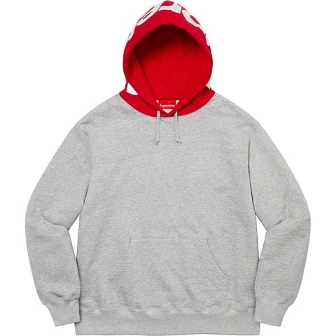 Supreme Contrast Hooded Sweatshirt - Heather Grey