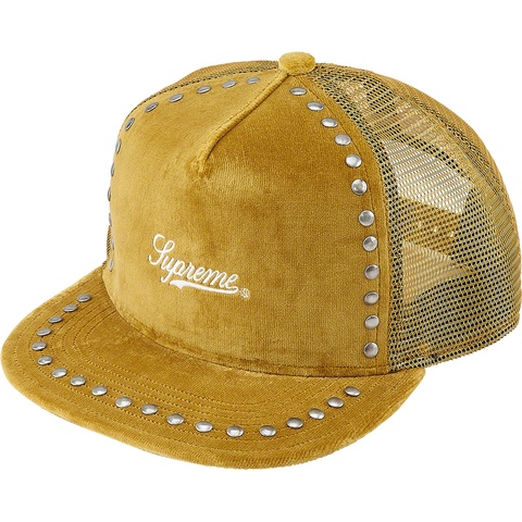 Supreme Studded Velvet Mesh Back 5-Panel - Tan