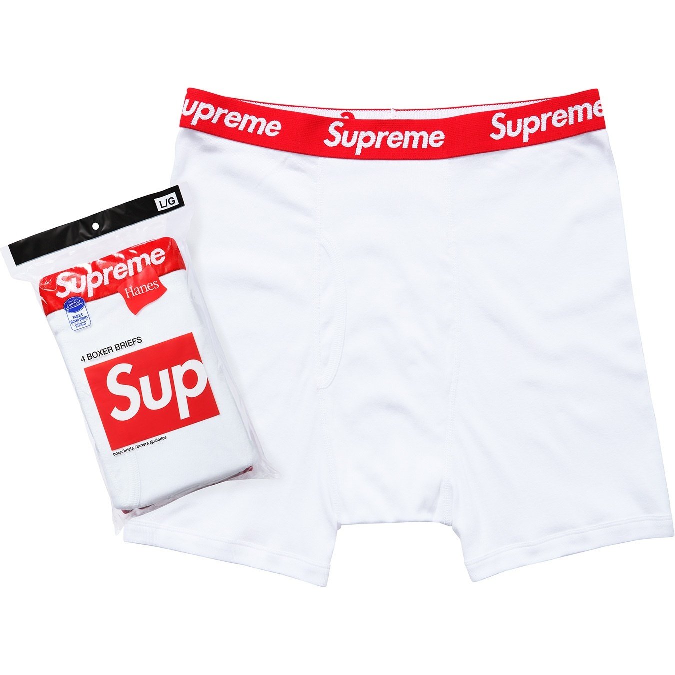 Supreme Supreme Hanes Boxer Briefs (4 Pack) (FW21) - White