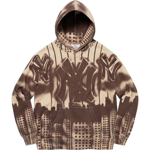 Supreme Supreme®/New York Yankees™Airbrush Hooded Sweatshirt - Clay