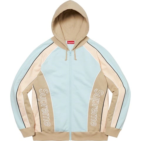 Track Paneled Zip Up Hooded Sweatshirt - Supreme