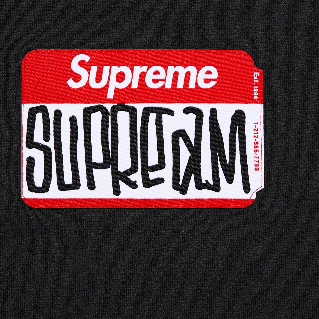 Supreme Gonz Nametag S S Top (FW21) - Black - $68
