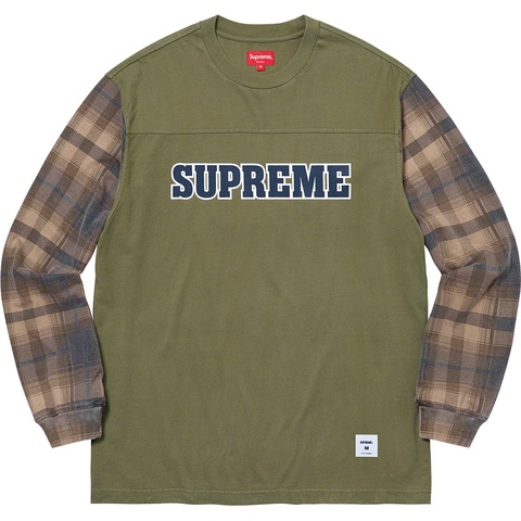 Plaid Sleeve L/S Top - fall/winter 2021 - Supreme