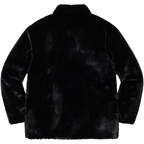 Supreme 2-Tone Faux Fur Shop Coat - Black