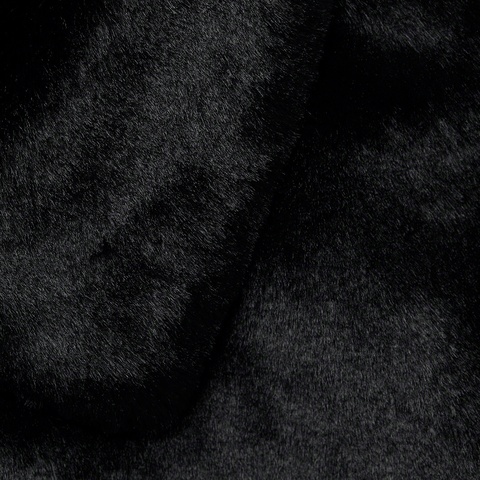 Supreme 2-Tone Faux Fur Shop Coat - Black