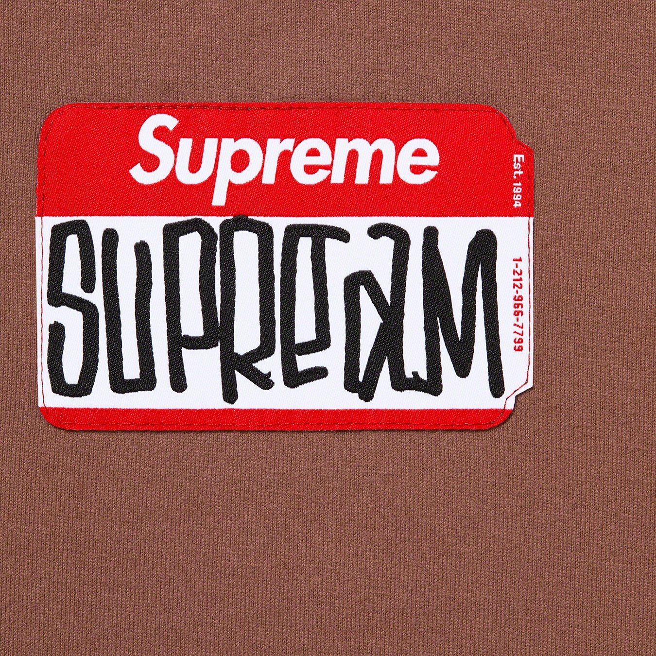Supreme Gonz Nametag S S Top (FW21) - Brown - $68
