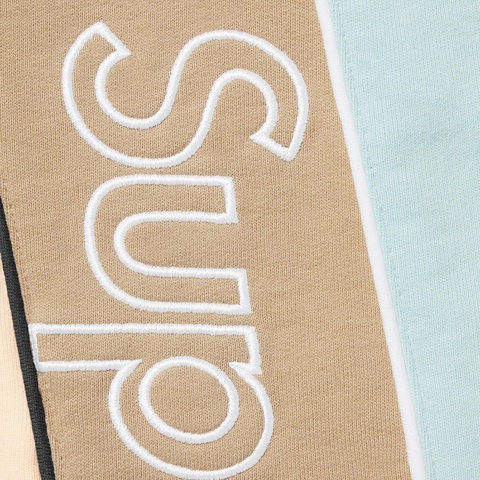 Supreme Track Paneled Zip Up Hooded Sweatshirt - Pale Blue