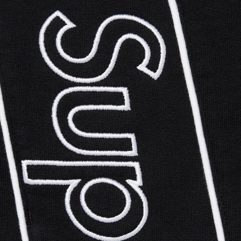 Supreme Track Paneled Zip Up Hooded Sweatshirt - Black