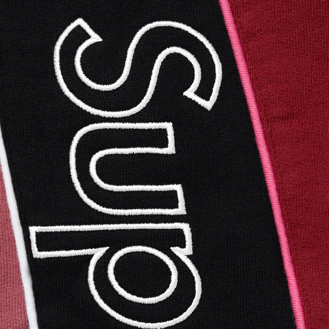 Supreme Track Paneled Zip Up Hooded Sweatshirt - Cardinal