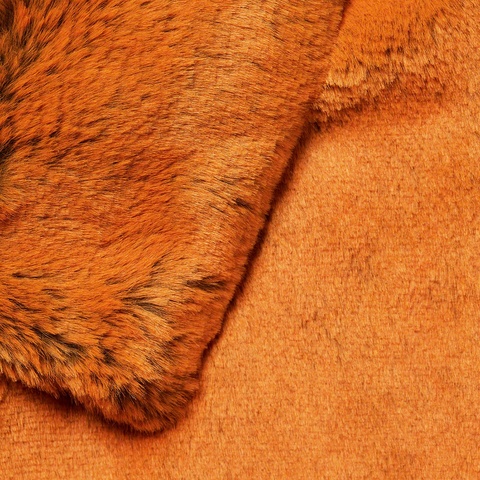 Supreme 2-Tone Faux Fur Shop Coat - Orange
