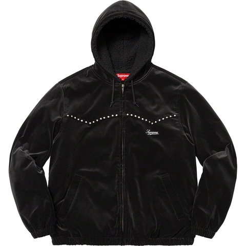 ジャケット・アウター Studded Velvet Hooded WorkJacket Studded Velvet Hooded Work Jacket - Supreme