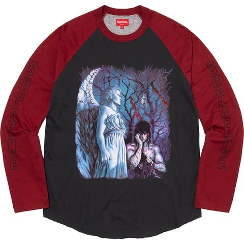 Supreme Supreme/The Crow Raglan L/S Top - Cardinal Graveyard