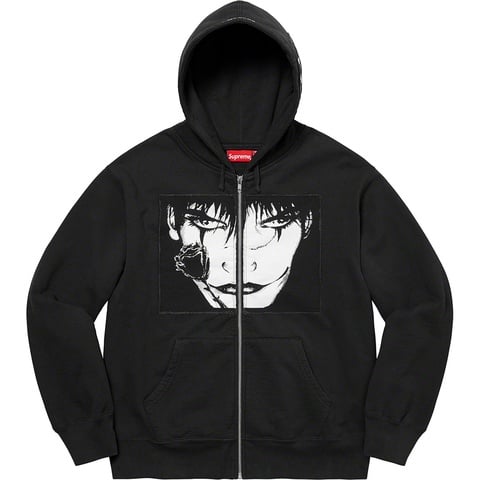Supreme Supreme/The Crow Zip Up Hooded Sweatshirt - Black