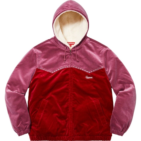 Studded Velvet Hooded Work Jacket - Supreme
