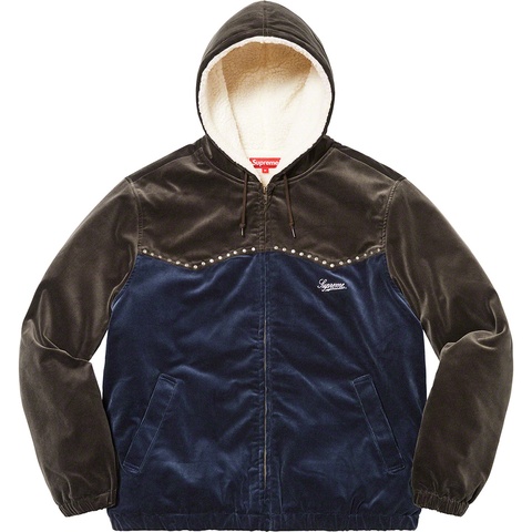 Studded Velvet Hooded Work Jacket - Supreme
