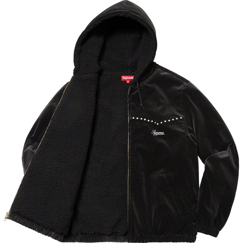 Studded Velvet Hooded Work Jacket - Supreme