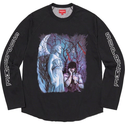 Supreme Supreme/The Crow Raglan L/S Top - Black Graveyard