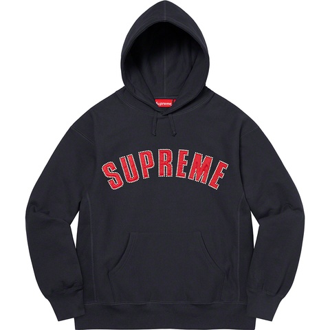 Supreme Pearl Logo Hooded Sweatshirt - Navy