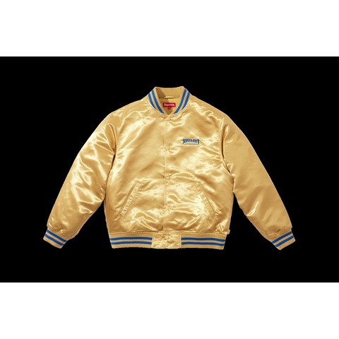 Supreme®/Thrasher® Satin Varsity Jacket - Supreme